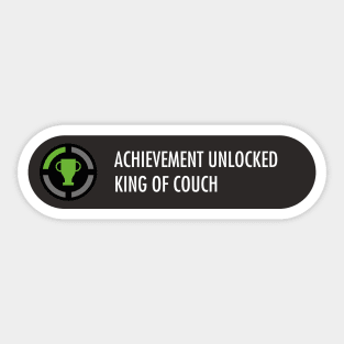 Achievement Unlocked King of Couch Sticker